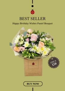 Happy Birthday Wishes Pastel Bouquet Liverpool Best Seller